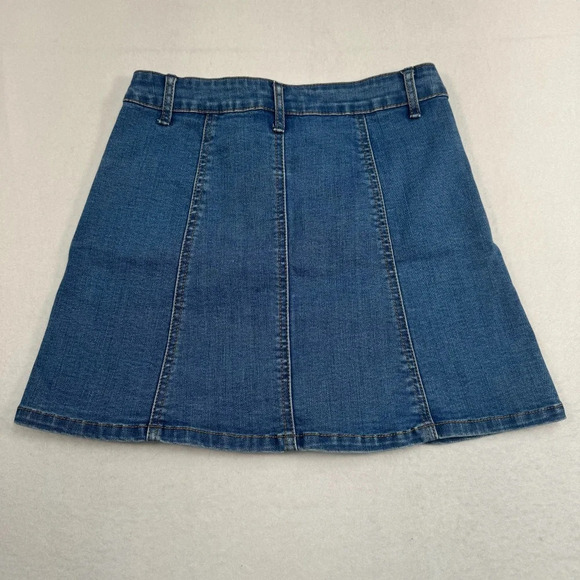 American Rag Button Down Jean Denim Mini Skirt Womens Size 1 - Picture 2 of 7